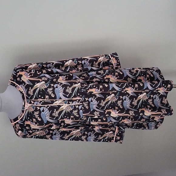 Ann Taylor LOFT Bird Print Long Sleeve Dress - Picture 2 of 12